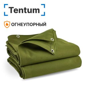 Брезентовый полог огнеупорный 450 гр/м2, размер 10 х 20 м